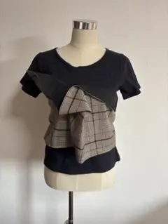 MURUA バイカラードッキングTシャツ