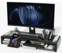 モニタースタンド 机上台 折りたたみ 3段式幅調整 PC モニター 台スタンド