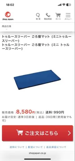 ミニトゥルースリーパー　ごろ寝マット1枚