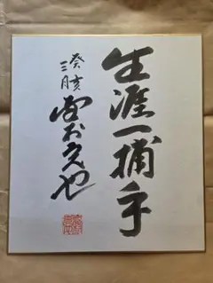★ヤクルト 73 野村克也 平成9年 毛筆落款 全機現 直筆サイン色紙 額装品 Amazon.co.jp: 野村克也 [月見草人生]直筆サイン色紙 毛筆落款