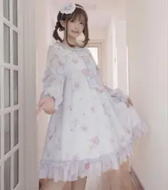 ToAlice キューピットプリントワンピース ロリータ