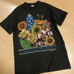 90s フルーツオブザルーム　USA ビンテージT 古着 植物柄