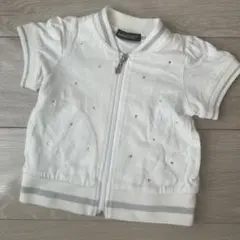 Bebe ホワイト　ラインストーン　ジャケット　ブルゾン　80