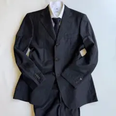 美品✨ゼニア スーツ セットアップ シルク混 ストライプ ネイビー M 高級生地
