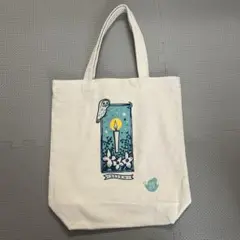 【新品】新美南吉「安城市限定」フクロウとキャンドルのエコバッグ