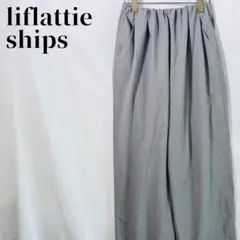liflattie ships ワイドパンツ M グレー ウエストゴム 古着