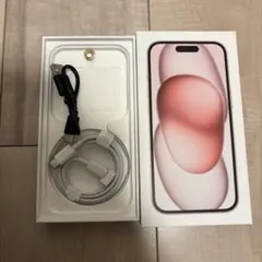 iPhone15 pink ピンク　空箱のみ　Type-Cケーブル（おまけ）