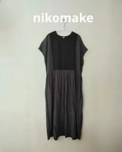 nikomake summer linen two-tone ワンピース