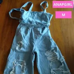 ANAPGIRL デニムオーバーオール M