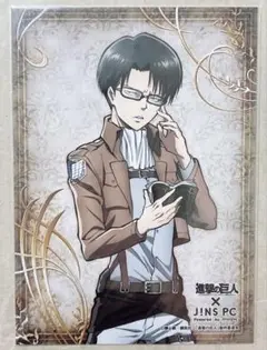 進撃の巨人×JINS PC 付属 リヴァイ ２L判ビッグサイズブロマイド