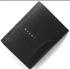 新品 マルニ 財布 折財布 ブラック MARNI コンパクトウォレット 札入れ