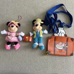 35周年バケパセット(ミッキーミニーぬいぐるみ、パスケース)