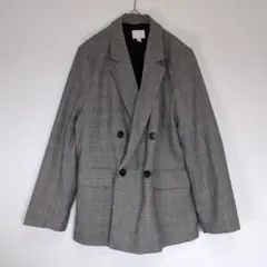 【エイチ アンド エム】テーラードジャケット　グレンチェック　Мサイズ