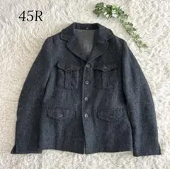 美品✨45R シェットランドニットジャケット ヘリンボーン
