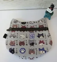 猫型　フラットポーチ