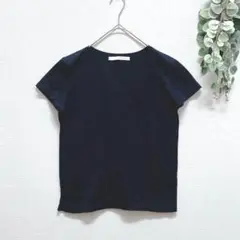 スピックアンドスパンSpic&Span☆コットンTシャツ☆ネイビー☆シンプル