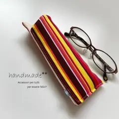 メガネケース♡Colorful Stripe