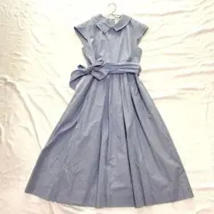 【Ladies traditional】ワンピース チェック柄 バックボタン9A