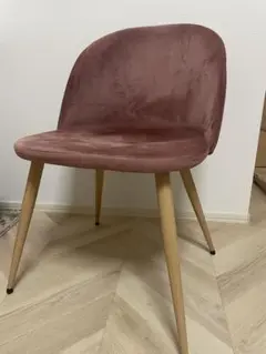 ピンク ファブリック ダイニングチェア