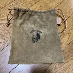 BROWN BROWN スエードドローストリングバッグ