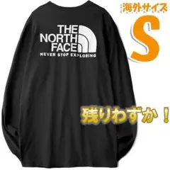 ノースフェイス ロンT 長袖Tシャツ 長袖 海外S 日本M相当 黒 新品 tb