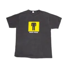 USA古着【フェード◎】NEED HEAD プリントtシャツ M 黒