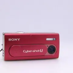 SONY ソニー Cyber-shotU　DSC-U40デジタルスチールカメラ赤 ソニー、4mm薄くなったサイバーショットU「DSC-U40」
