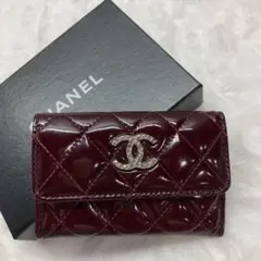 85☆正規品 シャネル マトラッセ エナメル コインケース