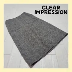 美品 CLEARIMPRESSION クリアインプレッション 膝下丈スカート