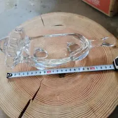 ガラスの小物入れ　ライオン？