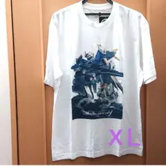 ガンダム 45周年 半袖Tシャツ XＬ(LL)サイズ ユニクロ ( ホワイト )