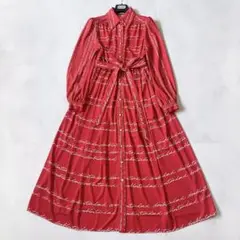 レア ダブルスタンダードクロージング レタードプリント ロングワンピース リボン