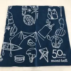J272 mont-bell 50th Anniversary ハンカチ ブルー