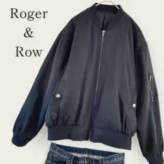 Roger u0026 Row MA-1 ブルゾン ジャンパー 【M】ノーカラー 黒