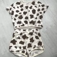 ミラーベイ　森永乳業　コラボ　牛柄　90 セットアップ