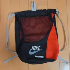 NIKE ナップサック　メッシュドローストリングバッグ 黒赤