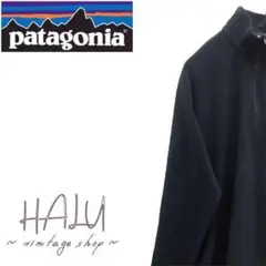 Patagonia ハーフジップフリース 薄手 トップス 黒 シンチラ L