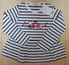 【タグ付未使用】ファミリア　ボーダー長袖Tシャツ110㎝