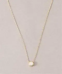 Lilas フクリン0.28ctダイヤネックレス K18
