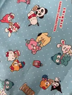 サンリオ　スイマー 布　生地　はぎれ　オックス生地　綿　クロミ　ハンギョドン