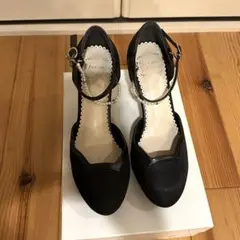 結婚式 パンプス 黒