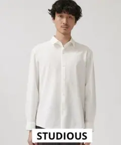 STUDIOUS NIFTEC LIGHT ストレッチ レギュラーカラーシャツ