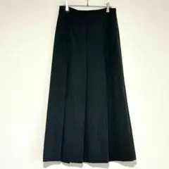 n0545【ボッシュ】Aライン　スカート　日本製　プリーツ　マキシ丈　ストレッチ