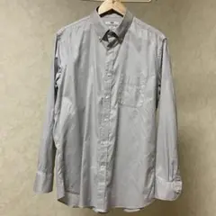 メンズ UNIQLO XL スリムフィット グレーシャツ