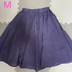 any FAM キッズ シャンブレーライク スカート パープル Mサイズ