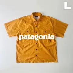 Patagonia 2000s S/Sトロピカルフラッツシャツ L オレンジ