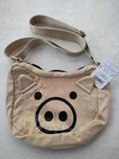 ★新品未使用★ドラッグストアーズショルダーブタ耳　ベージュ　子ブタ