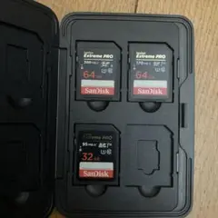 SanDisk Extreme PRO SDカード 64GB×2、32GB×1