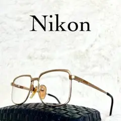 80s　Nikon　ニコン　ビンテージメガネ　ゴールドフレーム