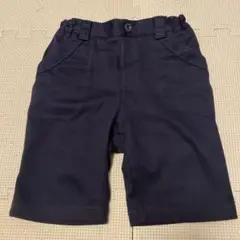 【極美品】familiarファミリア　ネイビー　ひざ丈パンツ　100cm お受験